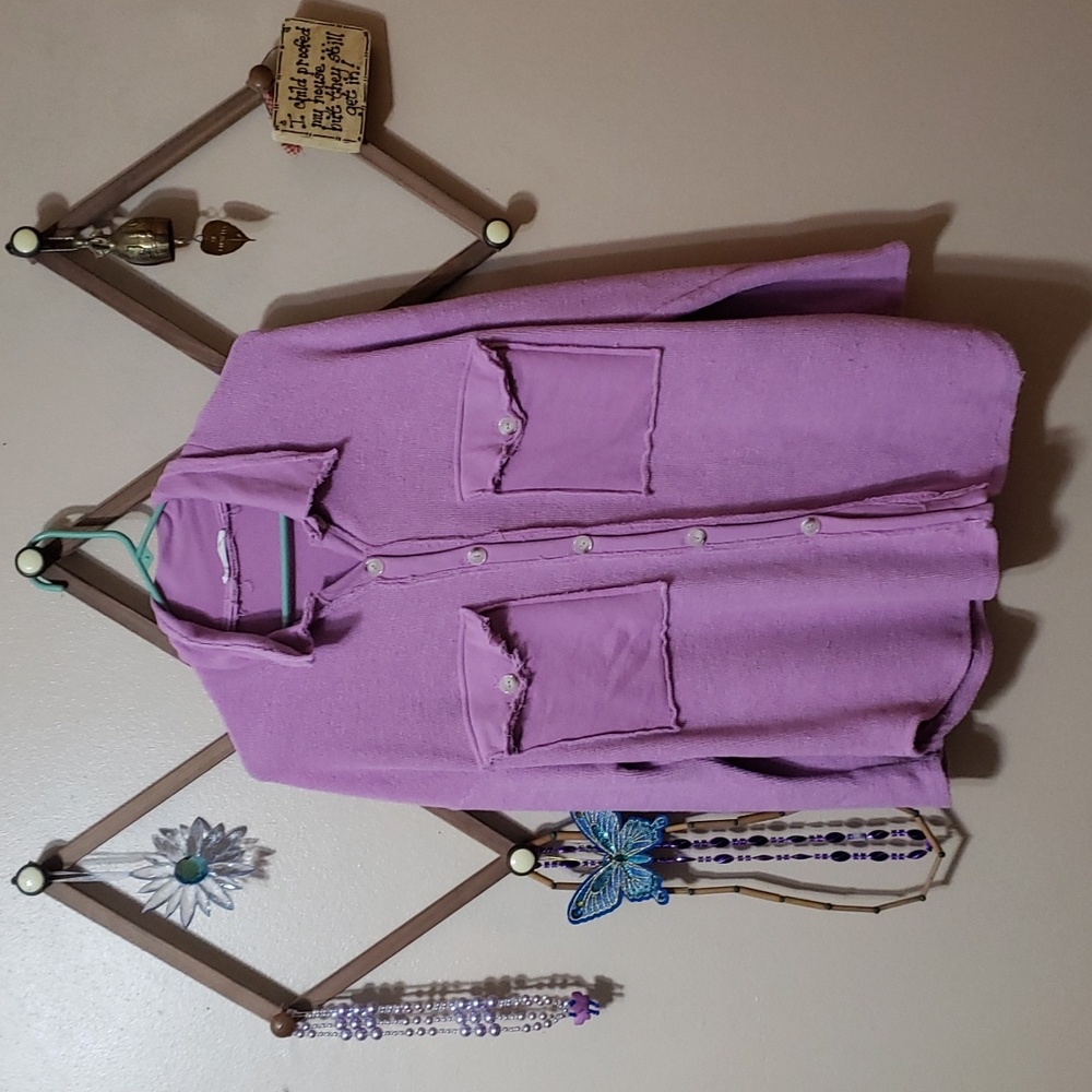BUCKETLIST Lilac Button-Down Shacket